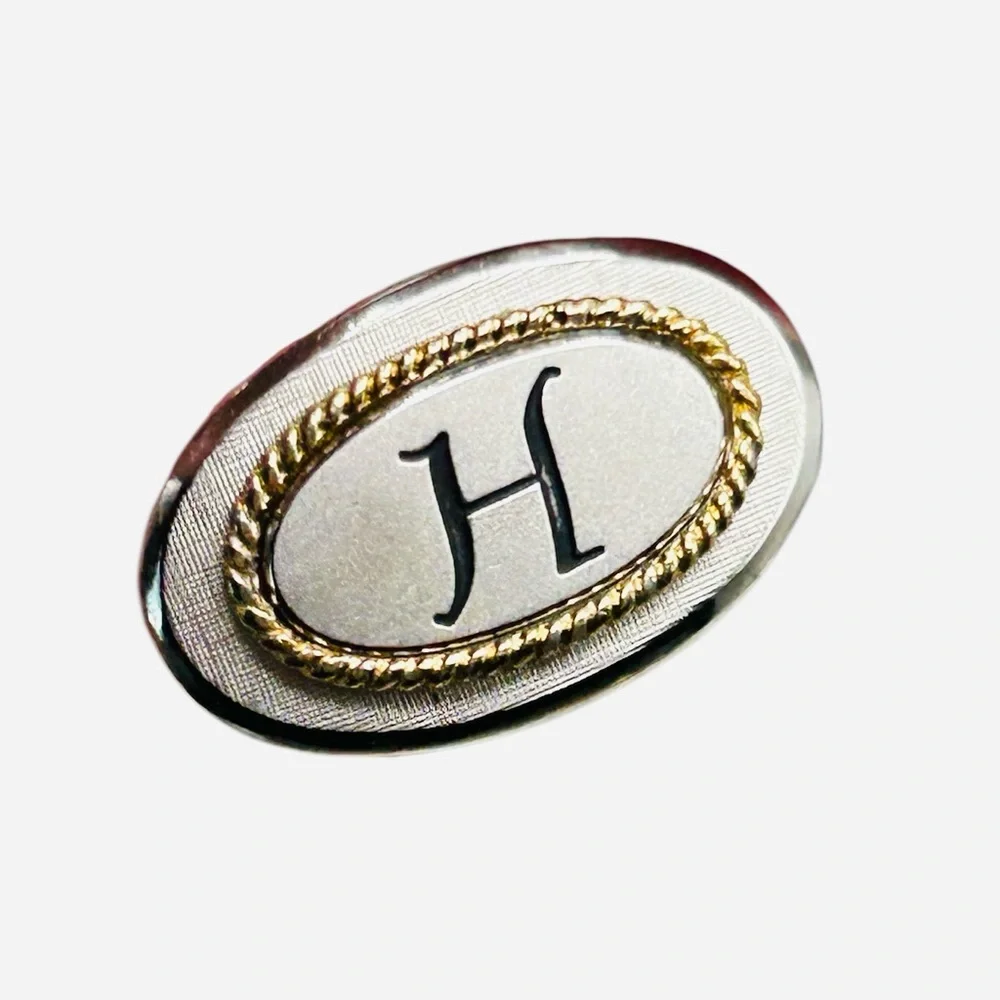 Vintage Swank Initial H Cuff Links